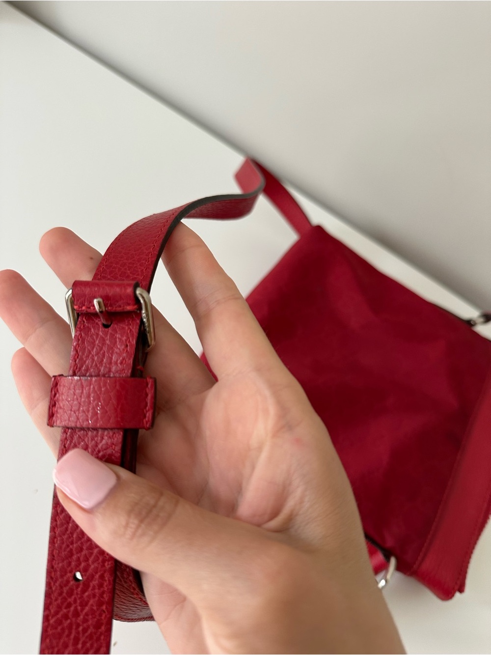 Gucci Red Monogram Small Crossbody Bag - Picture 10 of 13